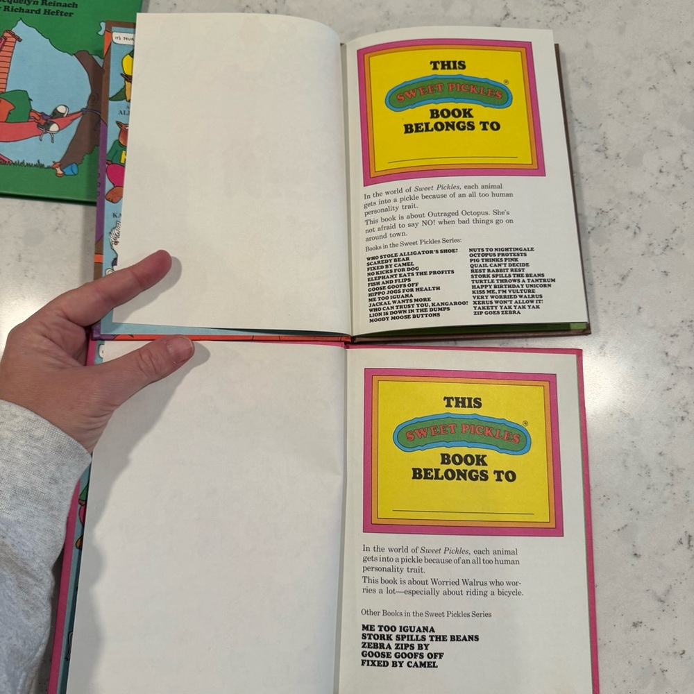 Lot of 5 Sweet Pickles Books Fixed by Camel Me Too Iguana Goose Walrus Octopus - Picture 3 of 8